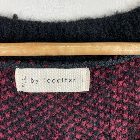 By Together Plaid Checkered V-Neck Wool Blend Pullover Sweater Vest Size Large - Picture 3 of 5